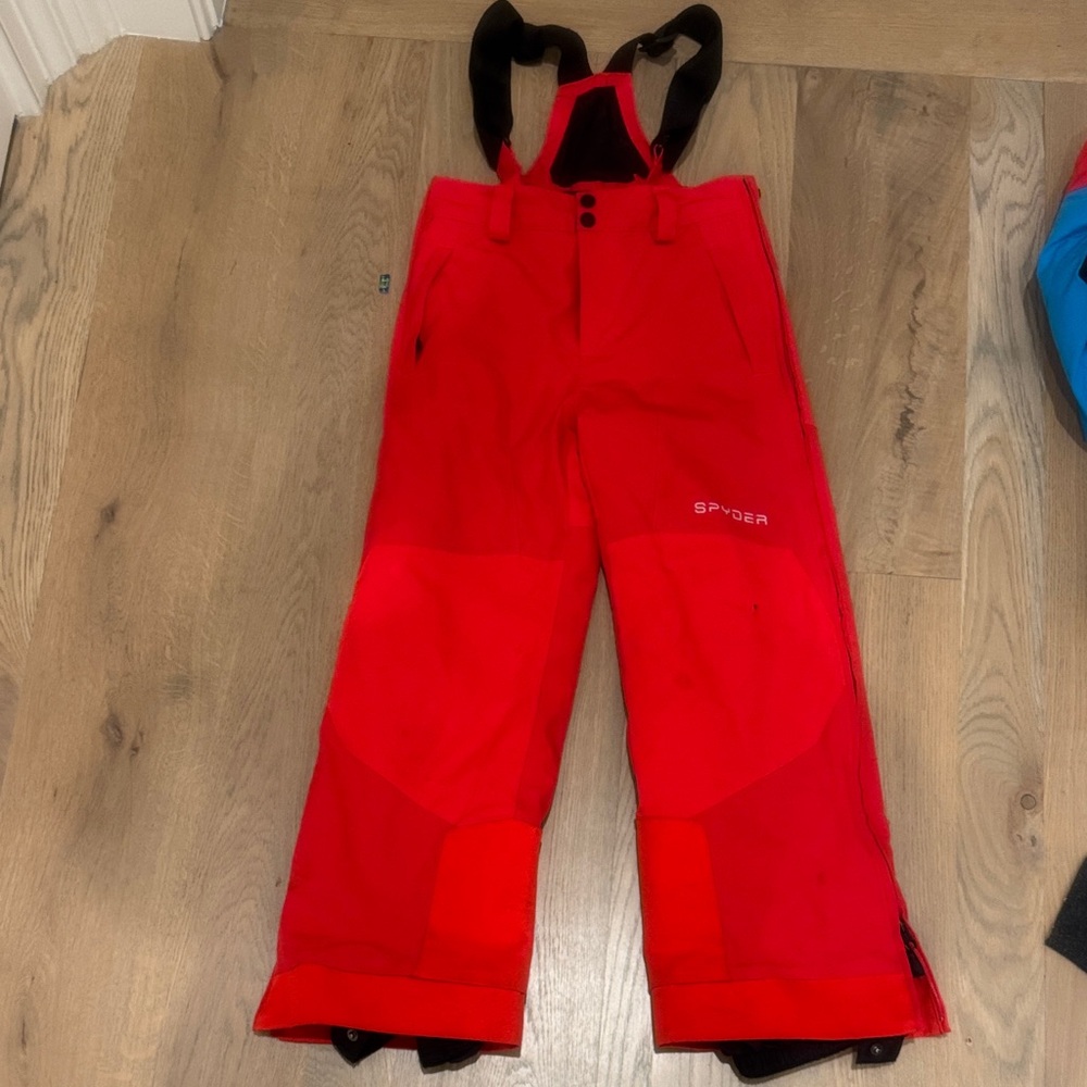 Ski pants Spyder Kids Bright Red Overalls